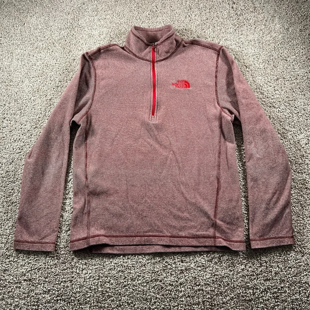 The North Face‎ Sweater Mens Small 1/4 Zip Pullover Sport Stretch Preppy Hiking